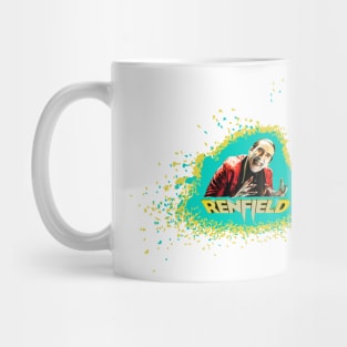 Renfield movie Nicolas Cage as count dracula fan works graphic design by ironpalette Mug